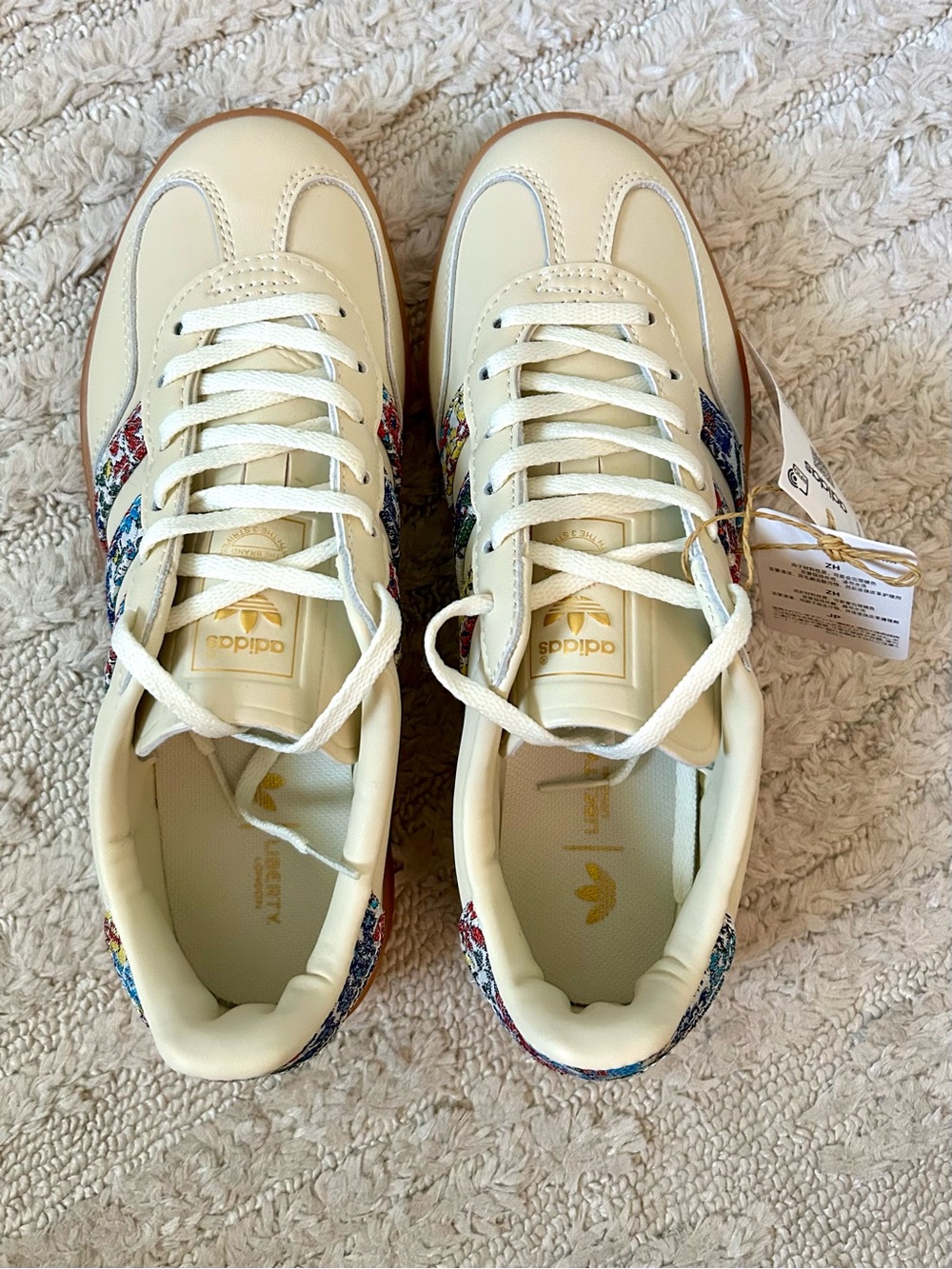 NWB Adidas Gazelle Sneakers - Liberty of London collab - Women’s US 7.5 - Picture 2 of 7